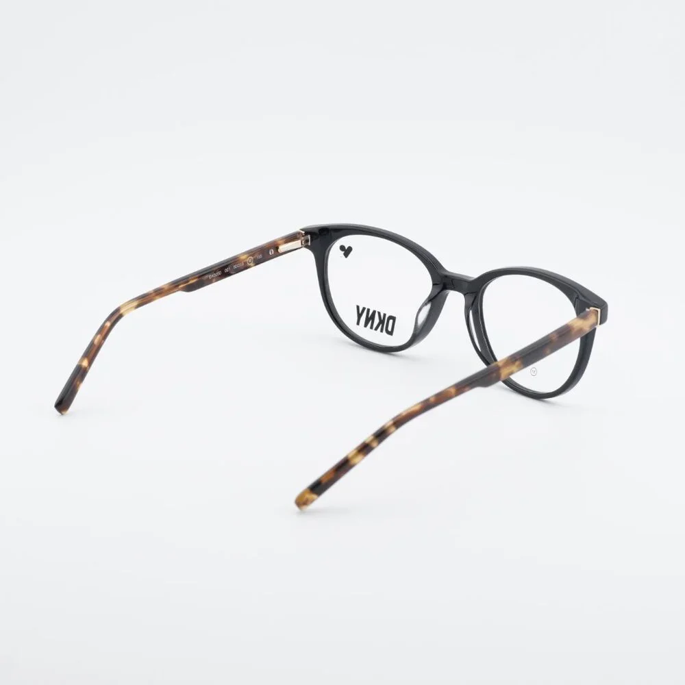 DKNY DK5050 001 Eyeglasses - Black/Havana 50mm Round Frame